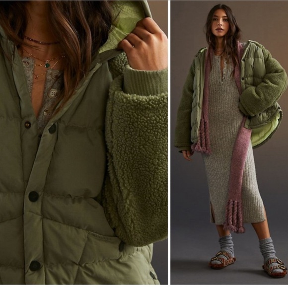 Pilcro Swing Puffer Jacket from anthropology size m - Picture 3 of 6